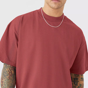 T-shirt Hip Hop 100% coton personnalisé pour hommes Streetwear surdimensionné blanc T-Shirt pour hommes coupe ample imprimé design décontracté - Product Image 3