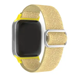 สินค้าใหม่ยืดไนลอนแวววาวสายนาฬิกาอัจฉริยะสําหรับ Apple Watch Series สายรัดสายรัดไนลอน