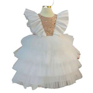 Vestido de princesa de varias capas con lentejuelas brillantes para fiesta, apto para niños, venta al por mayor, personalizable - Product Image 1