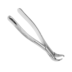 Fórceps de extracción Dental Manual de acero inoxidable de calidad superior Fuente de alimentación de color plateado Patrón inglés Molares inferiores Metal - Product Image 4