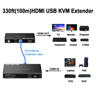 HDBaseT HDMI Extender 120m KVM IR melewati penerima pemancar 4K60hz 1080P60hz TX RX HDMI KVM Extender untuk buah