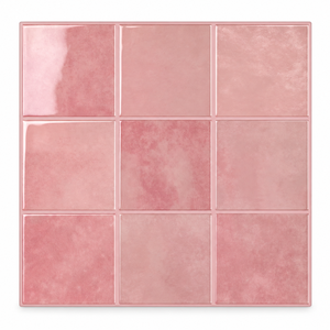 Papel Tapiz Autoadhesivo MORLENX con Efecto Piedra Rosa, Diseño de Azulejos Cuadrados Brillantes, Fácil de Pegar y Despegar, para Cocina y Paredes Decorativas - Product Image 5