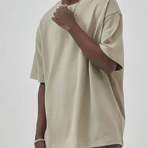 280 Gsm vente en gros 100% coton lourd t-shirt blanc personnalisé uni surdimensionné épaule tombante t-shirts blancs pour hommes avec logo - Product Image 5