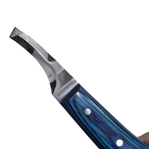 Bottes équitation protecteur réglable en acier chromé gauche et droite Bracelet en forme de couteau Design manche en bois pattes griffes cheval - Product Image 6