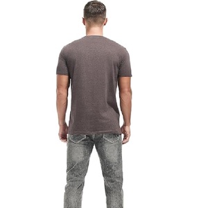 Camiseta OEM para Hombre, Hecha a Medida, 100% Algodón, Color Marrón Sólido, Cuello Redondo, Manga Corta, Corte Ajustado, Informal, Directo de Fábrica en Bangladesh - Product Image 4