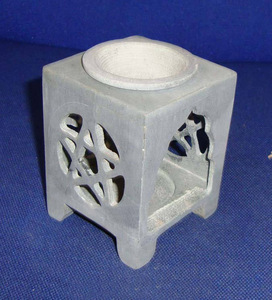 Natural Soapstone Carved <b>Oil</b> <b>Burner</b> Handmade Art Deco Fragrance Diffuser Home Decoration Eco Friendly Gifts - Product Image 2