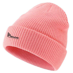 Chapeau d'hiver en acrylique bleu royal chaud avec motif de nœuds et de boucles brodés personnalisés, couleur unie, étiquette personnalisée pour hommes et femmes - Product Image 1