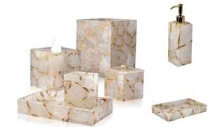 <b>Stone</b> Effect <b>Resin</b> Bathroom Set - Product Image 1