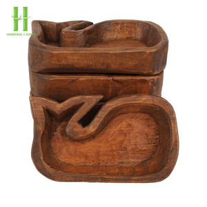 Meilleure vente Bol en bois à bougie naturel personnalisé de haute qualité pour la décoration de la maison vintage et pour les cadeaux de décorations de Noël OEM - Product Image 6