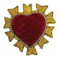 Broche de alambre con diseño de elefante, personalizable, de lona, con imperdible, bordado a mano con cuentas, estilo indio, diseño clásico