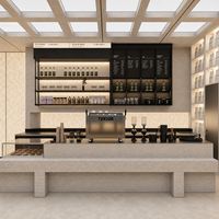 Ensemble de mobilier de restaurant, présentoir LED, table basse, vitrine, mobilier d'hôtel, mobilier de bar, comptoir de bar à nourriture, comptoir de caisse