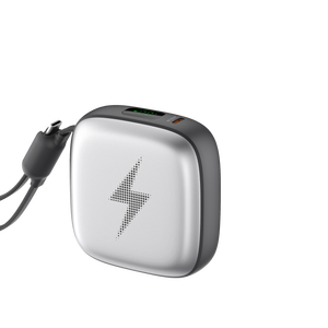 Batterie externe portable de marque 80W Type C avec câble, bleu clair, en plastique, batterie Li-Polymère, protection contre la décharge excessive - Product Image 4