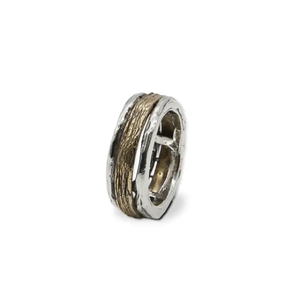 Luxury handmade jewelry unisex band ring original brand 925 sterling silver and bronze