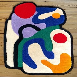 ชุดพรมอะคริลิคปูพรมแบบอะคริลิคสำหรับตกแต่งห้องงานแฮนด์เมดสวยงามสีทึบเป็นมิตรกับสัตว์เลี้ยงตามสั่ง - Product Image 3