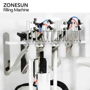 ZONESUN-Máquina automática de llenado de botellas, limpiador de inodoro con lejía de 4 cabezales, fertilizante líquido químico corrosivo