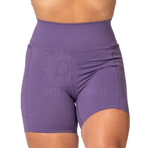 Short de Yoga Sexy en Spandex sans couture pour femmes, short de course à pied taille haute, taille personnalisée - Product Image 1