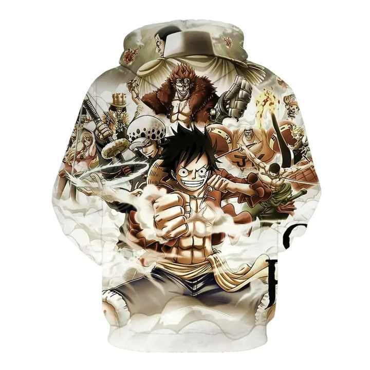 New Cartoon One Piece 3D Hoodies Men Fashion Casual Cosplay Costume Funny Spring Streetwear Sweatshirt Jacket