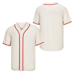 Camiseta de béisbol de malla de algodón personalizada al por mayor, Camiseta con estampado de rayas de punto, camiseta de béisbol recortada de malla con cuello en V de gran tamaño - Product Image 1