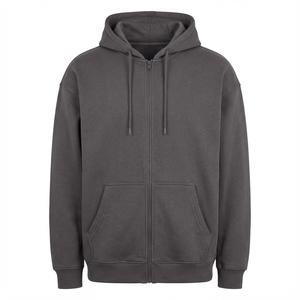 Sudadera con Capucha Extra Grande Personalizada para Hombre, Sudadera con Cierre y Hombros Caídos, Sudadera Extra Grande con Cierre para Hombre en Varios Tamaños y Colores - Product Image 4