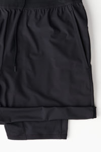 Haute qualité 2-en-1 extensible noir tissé matériel hommes sports d'été course Compression Shorts haut taille Type respirant - Product Image 2