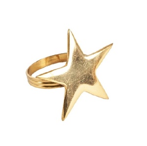 Anneau de serviette en métal martelé en argent moderne pour décorations de table d'hôtel et de ménage Boucle de serviette élégante - Product Image 3