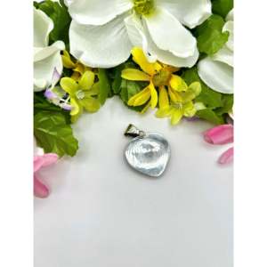 Colgante Navajo hecho a mano de ostra espinosa y plata de ley con engaste de bisel, oro rosa y platino, amuleto religioso con patrón numérico - Product Image 6