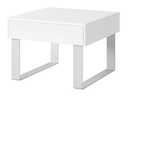 Table basse moderne en bois avec pieds et tiroir en métal, parfaite pour l'affichage du rangement du salon et la décoration minimaliste - Product Image 4