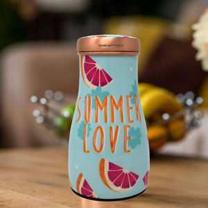 Cadeaux de mariage bouteille d'eau en cuivre pur design imprimé noir fini taille personnalisée pot d'eau de chevet 100% bouteille d'eau étanche - Product Image 4