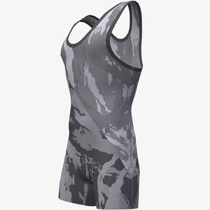 Men's Breathable Breathable Sleeveless Sportswear Custom Printed Wrestling <b>Singlet</b> Stretch Fit for Gym Training Competitions - Product Image 3
