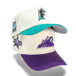 OEM de alta calidad de algodón de 6 paneles de moda 3D bordado plano logotipo deportes gorra de béisbol - Product Image 6