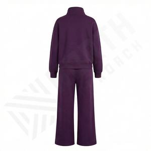 Conjuntos Deportivos Personalizados con Logotipo para Mujer, Trajes de 2 Piezas, Otoño 2025, Sudadera con Cordón, Pantalones Deportivos de Pierna Ancha, Chándal - Product Image 2