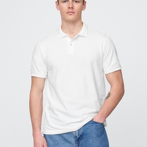 Polo pour homme en coton premium, col classique, confortable, décontracté, élégant, manches courtes, haut quotidien - Product Image 2