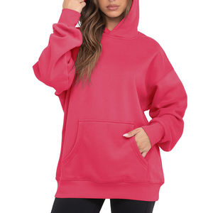 Sudadera con Capucha Deportiva Rosa para Mujer, Personalizable al por Mayor, Antiarrugas y Transpirable, Último Modelo - Product Image 5