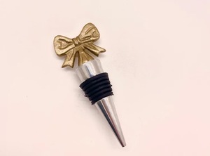 Modern Stainless Steel <b>Wine</b> <b>Stopper</b> Bow Design Eco-Friendly Metal for Home Guest Room Living Room Dining Table Other Spaces - Product Image 2