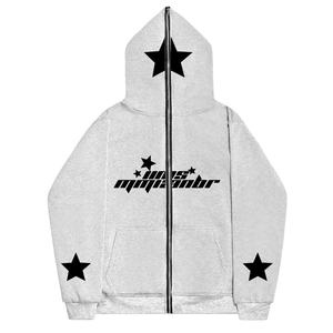 เสื้อฮู้ดมีซิปมีซิปสำหรับผู้ชายเสื้อมีฮู้ดผ้าคอตตอนเนื้อหนาพิมพ์ลายพัฟแบบกำหนดเองได้เสื้อมีซิป - Product Image 2