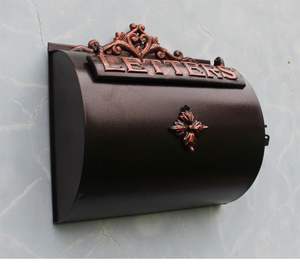 Buzón de periódico montado en la pared Buzón de aluminio de Villa vintage Buzones de oficina de correos antiguos a la venta - Product Image 2