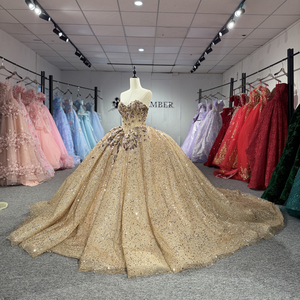 1540 Exquisite Sweetheart Evening Dress Luxury Sequin <b>Crystal</b> Princess Pageant Gown - Product Image 2
