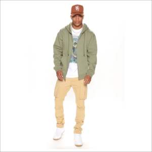 Sweats à capuche personnalisés vintage lavés avec broderie 3D, coupe oversize, longueur classique, 100% coton, écologiques, style urbain, 440 GSM - Product Image 4