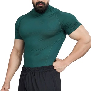 Camiseta Deportiva de Compresión para Verano, Cuello Redondo, 100% Algodón, Gruesa, Transpirable, Ecológica, para Correr, 180 Gramos - Product Image 5