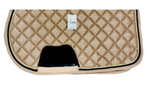 Tapis de selle anglais cheval de qualité supérieure excellente conception pour le dressage saut course gros paillettes tissu produit équestre - Product Image 5