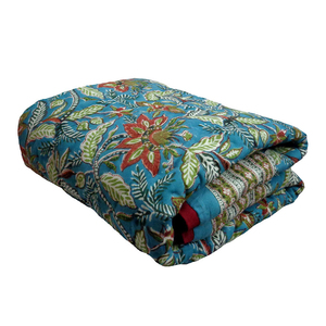 New Arrival Luxury 100% Organic Cotton Block Printed Baby <b>Quilt</b> Economical Price with Polyester Filling Handmade for Toddlers - Product Image 4