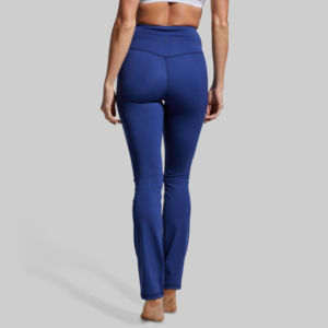 Pantalon de yoga taille haute pour femme de la meilleure qualité, legging évasé bleu marine respirant personnalisé, pantalon de yoga pour femme - Product Image 4
