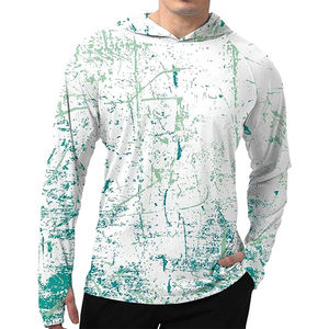 เสื้อฮู้ดของผู้ชายผ้าฟลีซเข้ารูปพิมพ์ลายเต็มตัวทำจากผ้าฝ้ายฤดูหนาว100% - Product Image 3