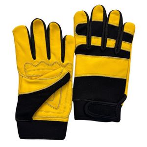 100% gants de travail extérieurs isolés de mécanicien robustes de haute qualité noir jaune gants résistants aux coupures Protection des bras de la main - Product Image 2