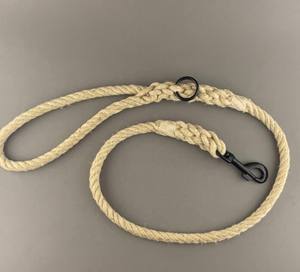Natural hemp <b>rope</b> leash with colorful hemp twine accents, Handmade custom <b>lead</b> - Product Image 3