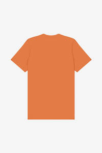 Camiseta de Cuello Redondo para Hombre, Color Naranja Óxido, Algodón de Punto Sencillo, Manga Corta, Ropa Casual de Moda, Suministro de Fábrica - Product Image 5
