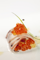 Truite roe-sphère 340g bocal en verre 11oz œufs de poisson garniture de nourriture gastronomique sushi décoration protéine fruits de mer truite caviar