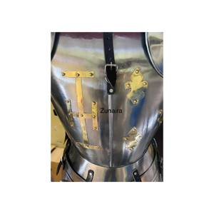 Traje de armadura de cruzado templario Base negra gratis y soporte de hierro Equipo de combate portátil con accesorios de senderismo de lanza incluidos - Product Image 5