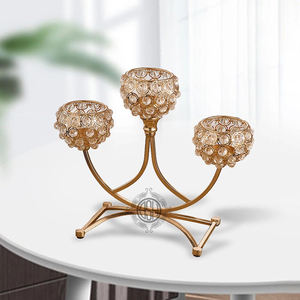 Classic Design Aluminium <b>Candlestick</b> Holder for Home Hotels & Restaurants High Quality Crystal Votive. - Product Image 3