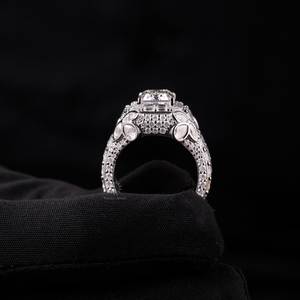 Anillo de Compromiso Vintage Premium con Diamante Cultivado en Laboratorio, Chapado en Oro de 18K, Certificado IGI, con Detalles de Diamantes Americanos - Product Image 2